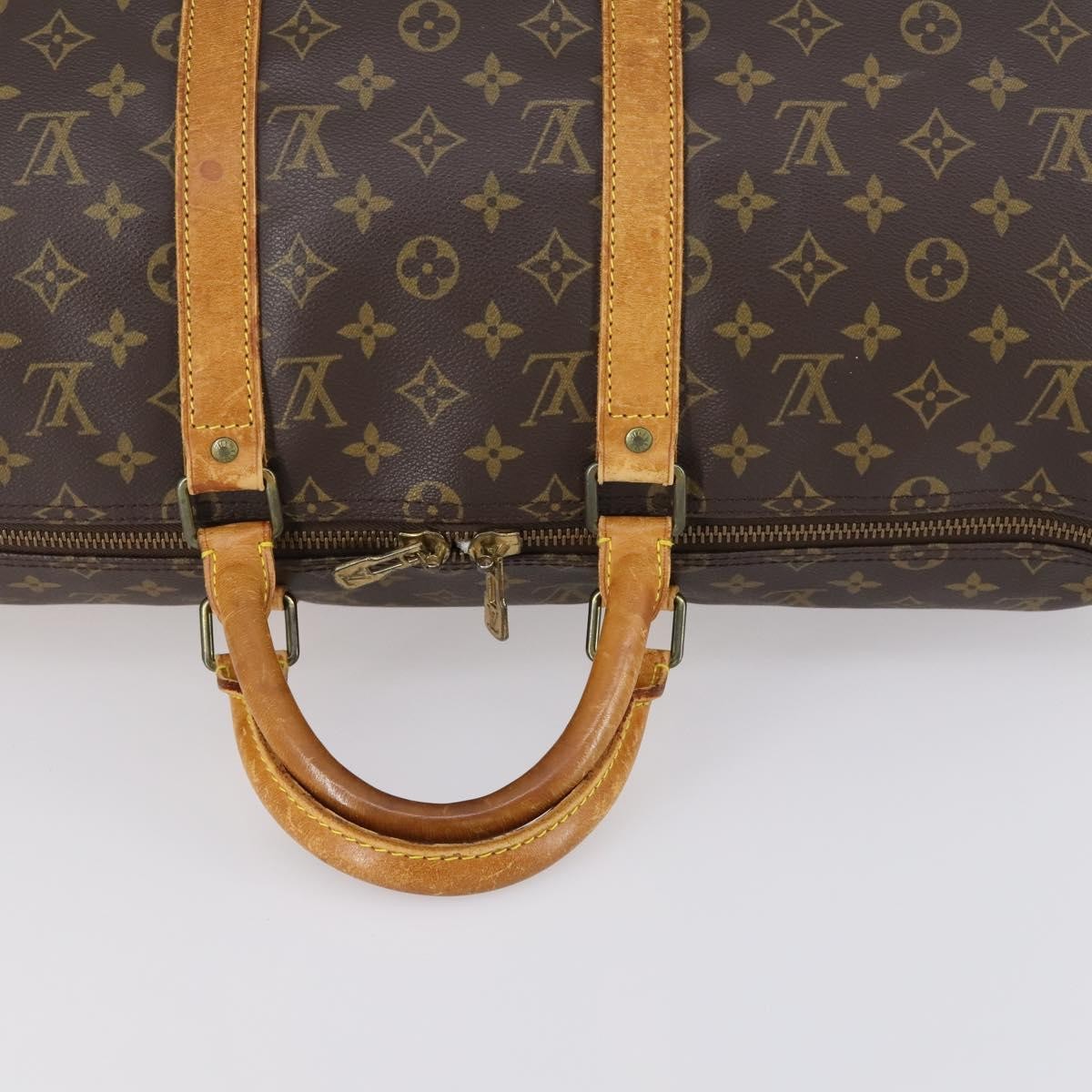 Louis Vuitton Keepall Bag Monogram Canvas Brown Canvas Travel Bag Bag (Pre-Owned)