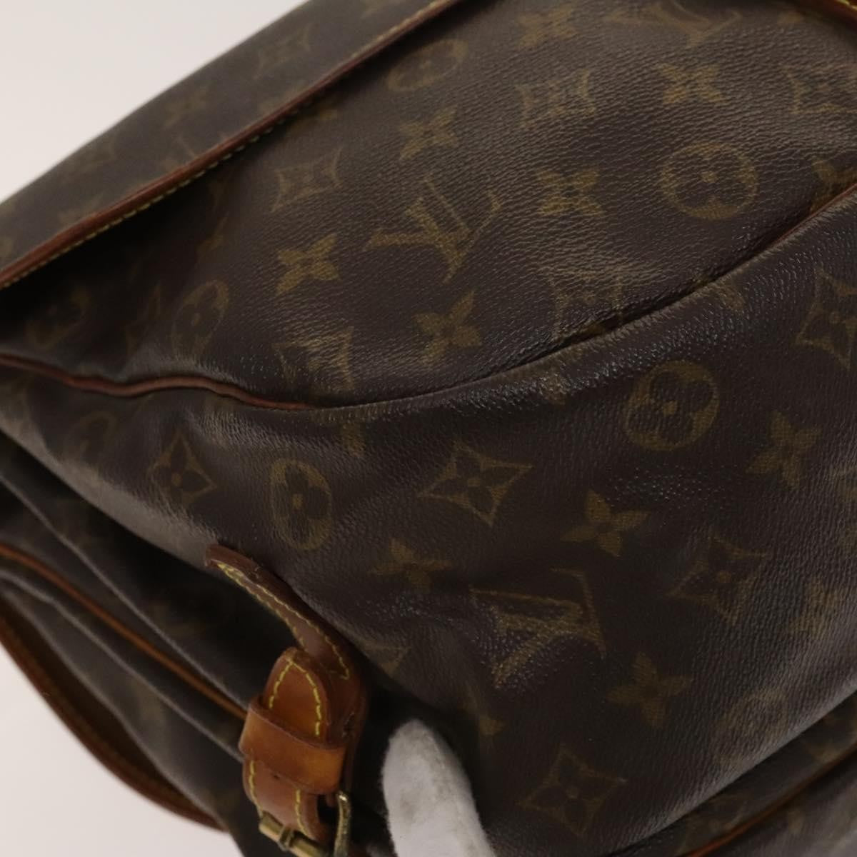 Louis Vuitton Saumur Handbag Monogram Canvas Brown Canvas Shoulder Bag Bag (Pre-Owned)