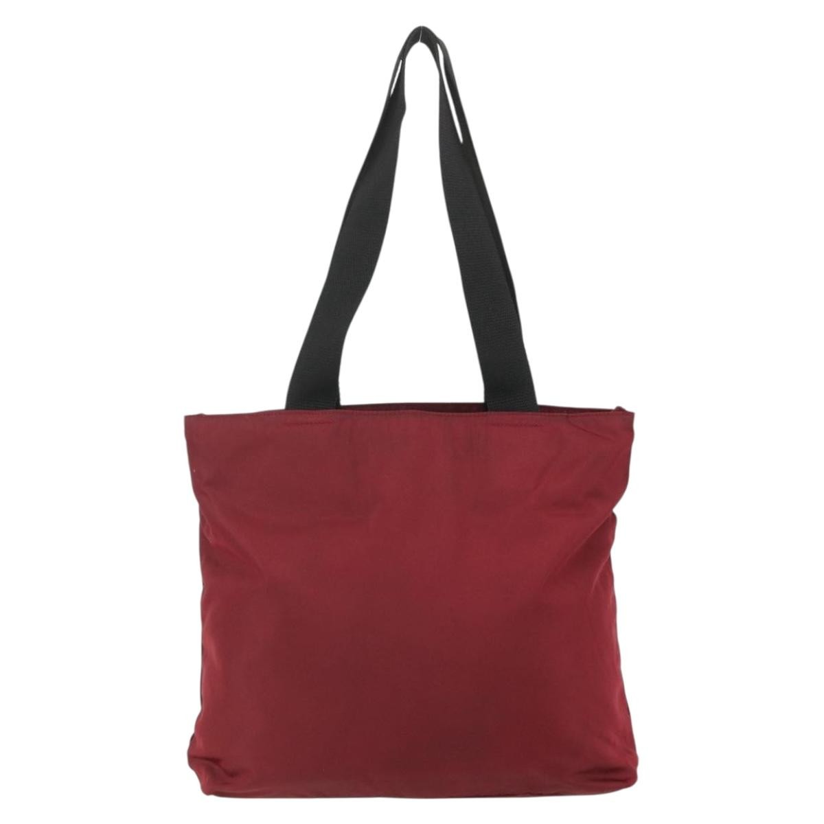 Prada Sport Tote Bag Nylon Red Nylon Tote Bag Bag (Pre-Owned)