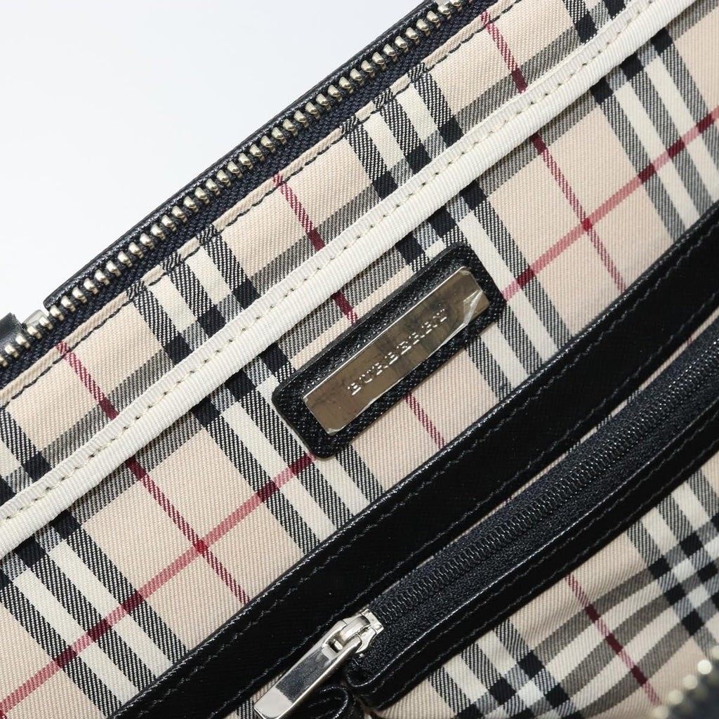 Burberry Vintage Briefcase Leather Black Leather Briefcase Bag (Pre-Owned)