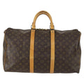 Louis Vuitton Keepall Bag Monogram Canvas Brown Canvas Travel Bag Bag (Pre-Owned)