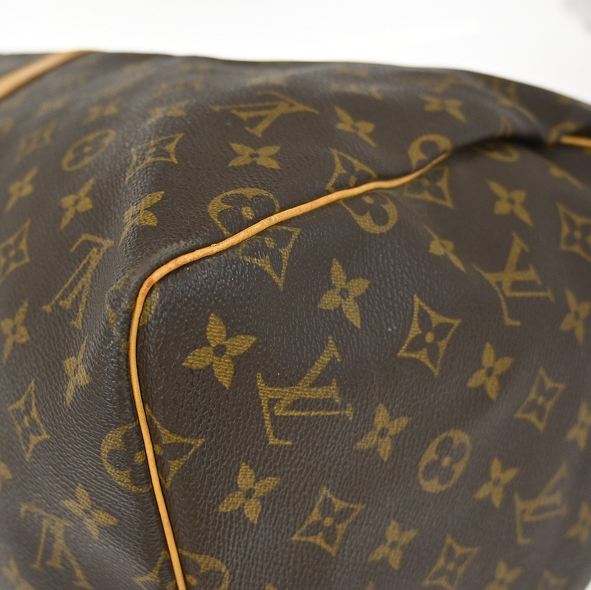 Louis Vuitton Keepall Bag Monogram Canvas Brown Canvas Travel Bag Bag (Pre-Owned)