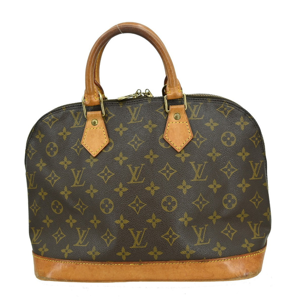Louis Vuitton Alma Handbag Monogram Canvas Brown Canvas Handbag (Pre-Owned)