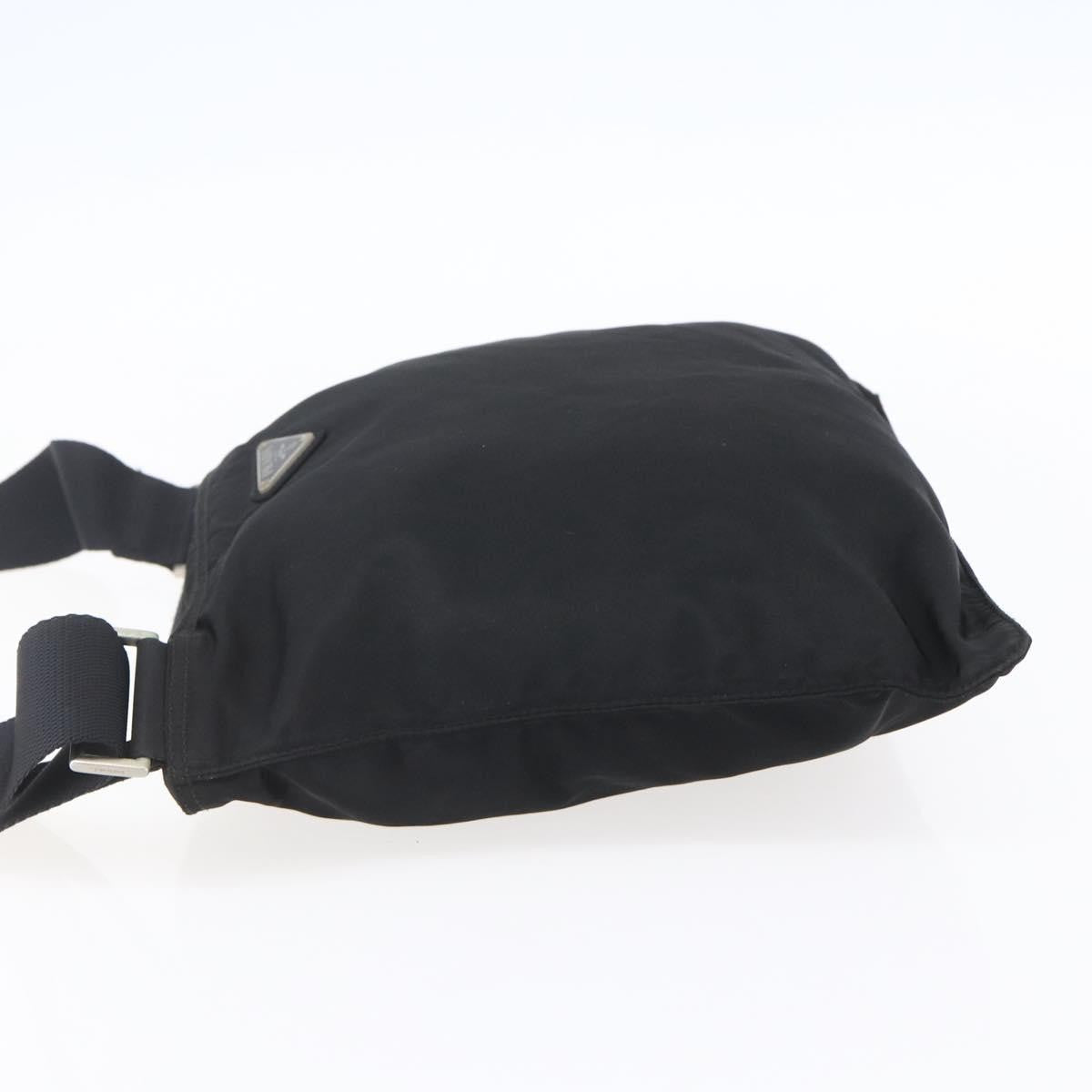 Prada Flat Messenger Bag Tessuto Black Nylon Shoulder Bag Bag (Pre-Owned)