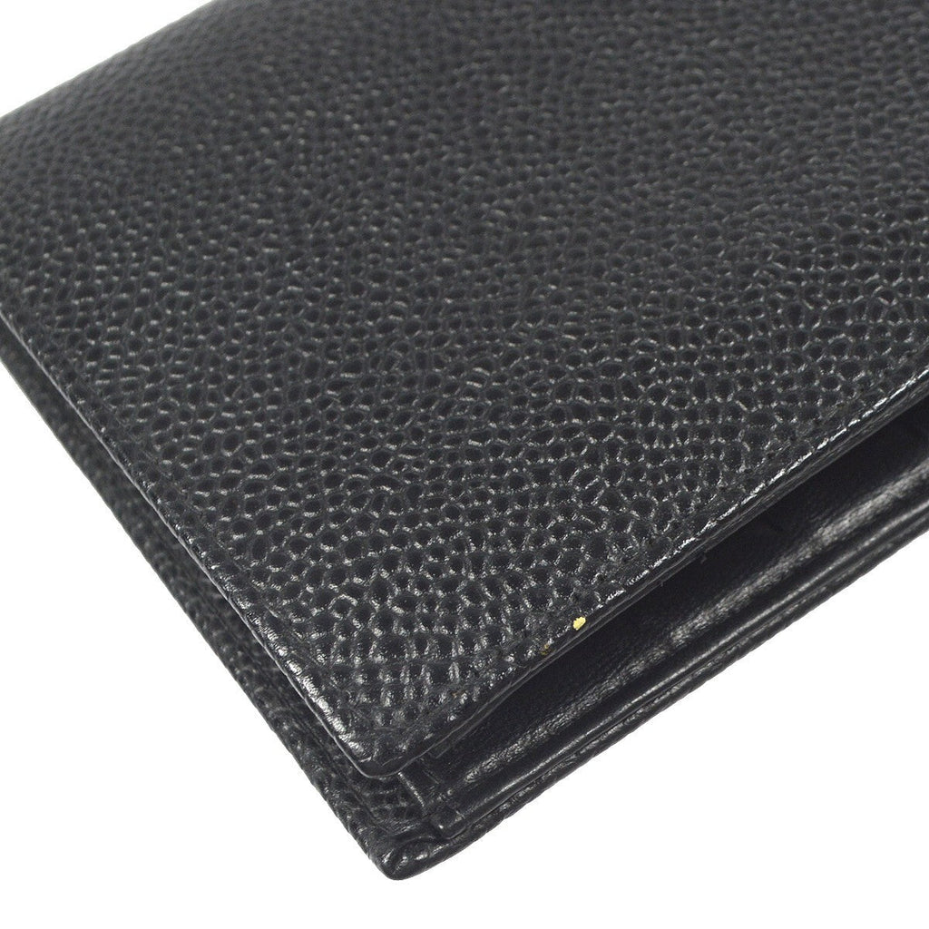 Chanel Timeless Cc French Wallet Caviar Black Leather Wallets Accessory (Pre-Owned)
