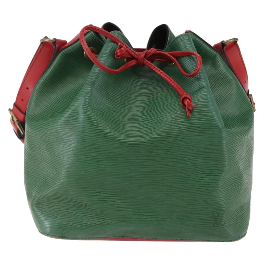 Louis Vuitton Bicolor Petit Noe Handbag Epi Leather Green Leather Bag (Pre-Owned)