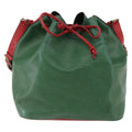 Louis Vuitton Bicolor Petit Noe Handbag Epi Leather Green Leather Bag (Pre-Owned)