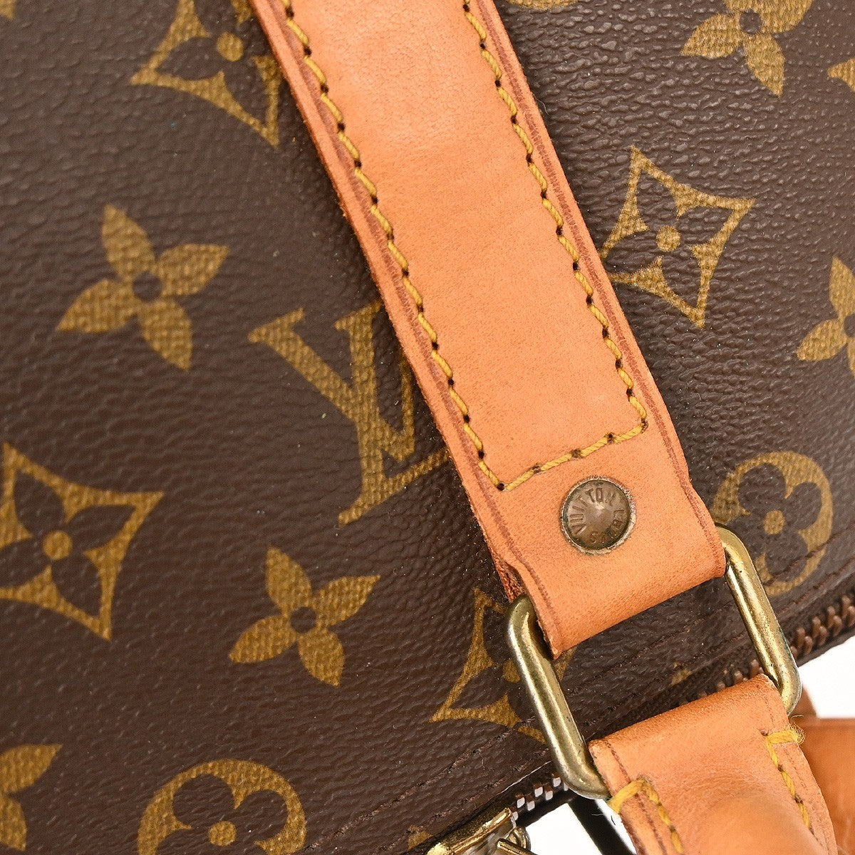 Louis Vuitton Keepall Bag Monogram Canvas Brown Canvas Travel Bag Bag (Pre-Owned)