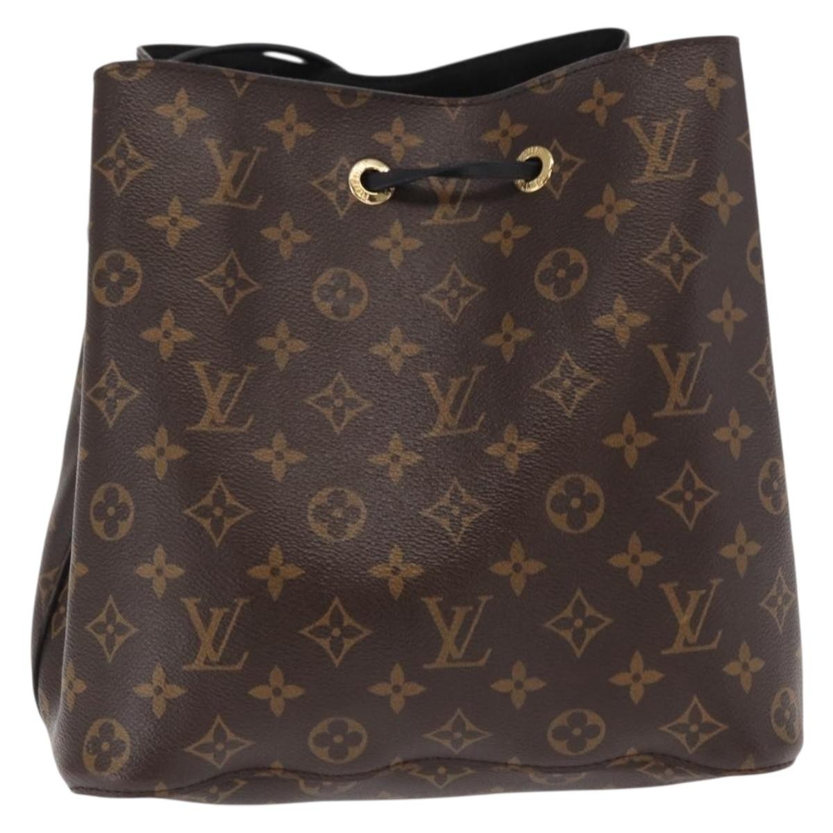 Louis Vuitton Neonoe Handbag Monogram Canvas Black Canvas Shoulder Bag Bag (Pre-Owned)