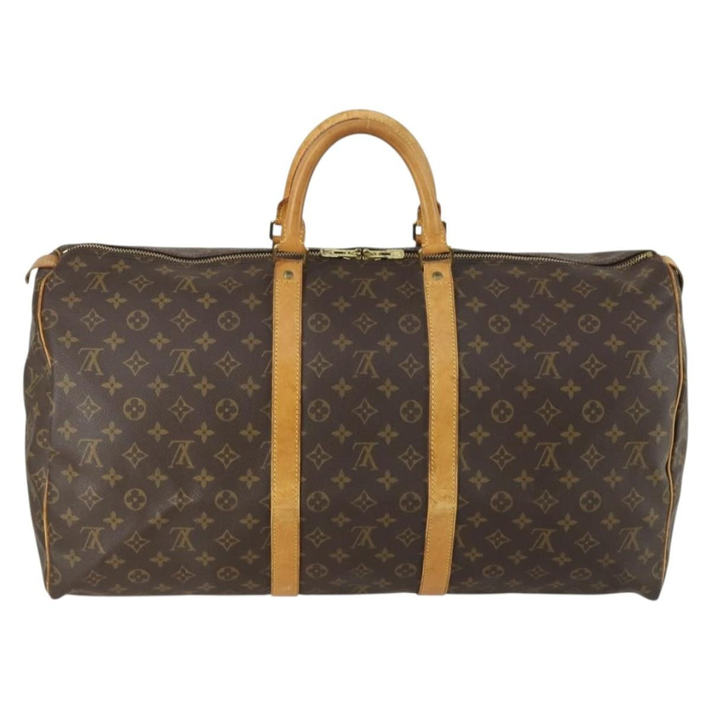 Louis Vuitton Keepall Bag Monogram Canvas Brown Canvas Travel Bag Bag (Pre-Owned)