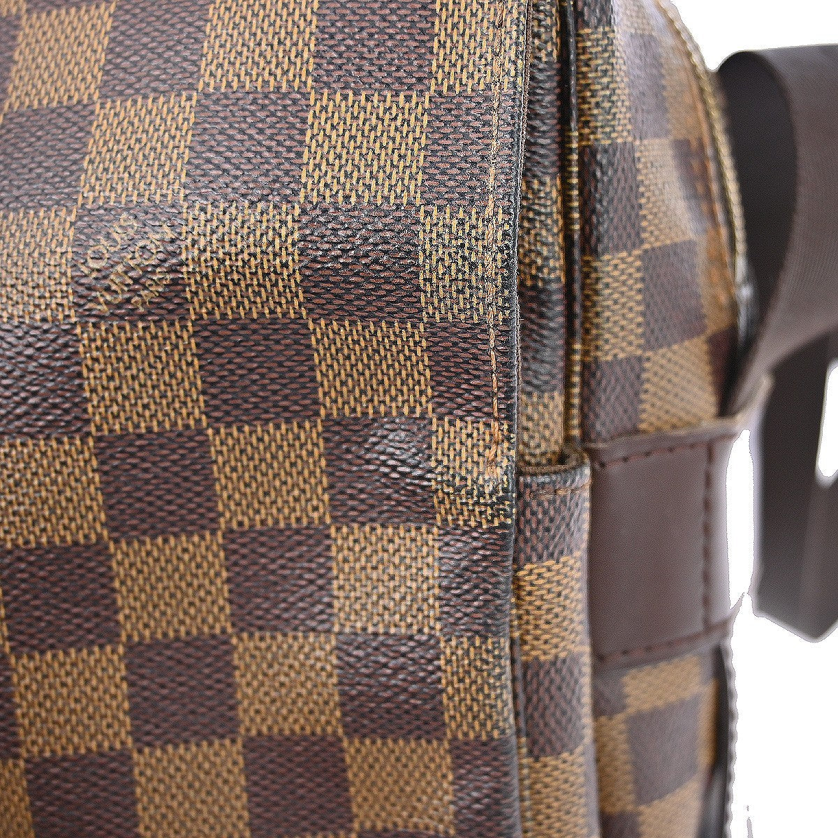 Louis Vuitton Naviglio Handbag Damier Brown Canvas Shoulder Bag Bag (Pre-Owned)