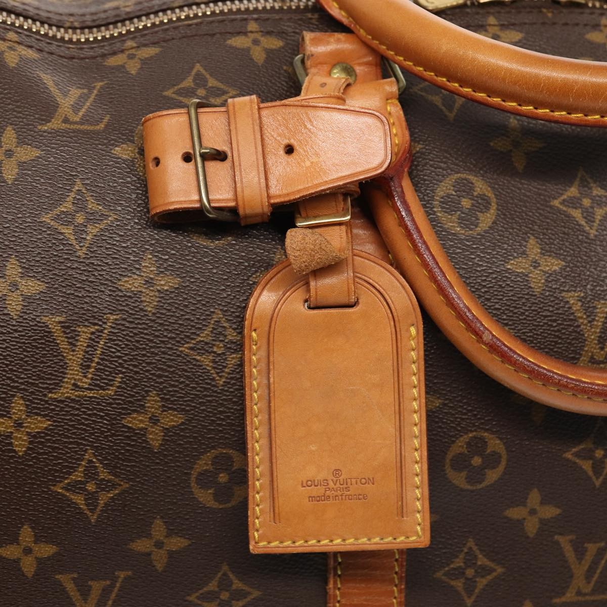 Louis Vuitton Keepall Bag Monogram Canvas Brown Canvas Travel Bag Bag (Pre-Owned)