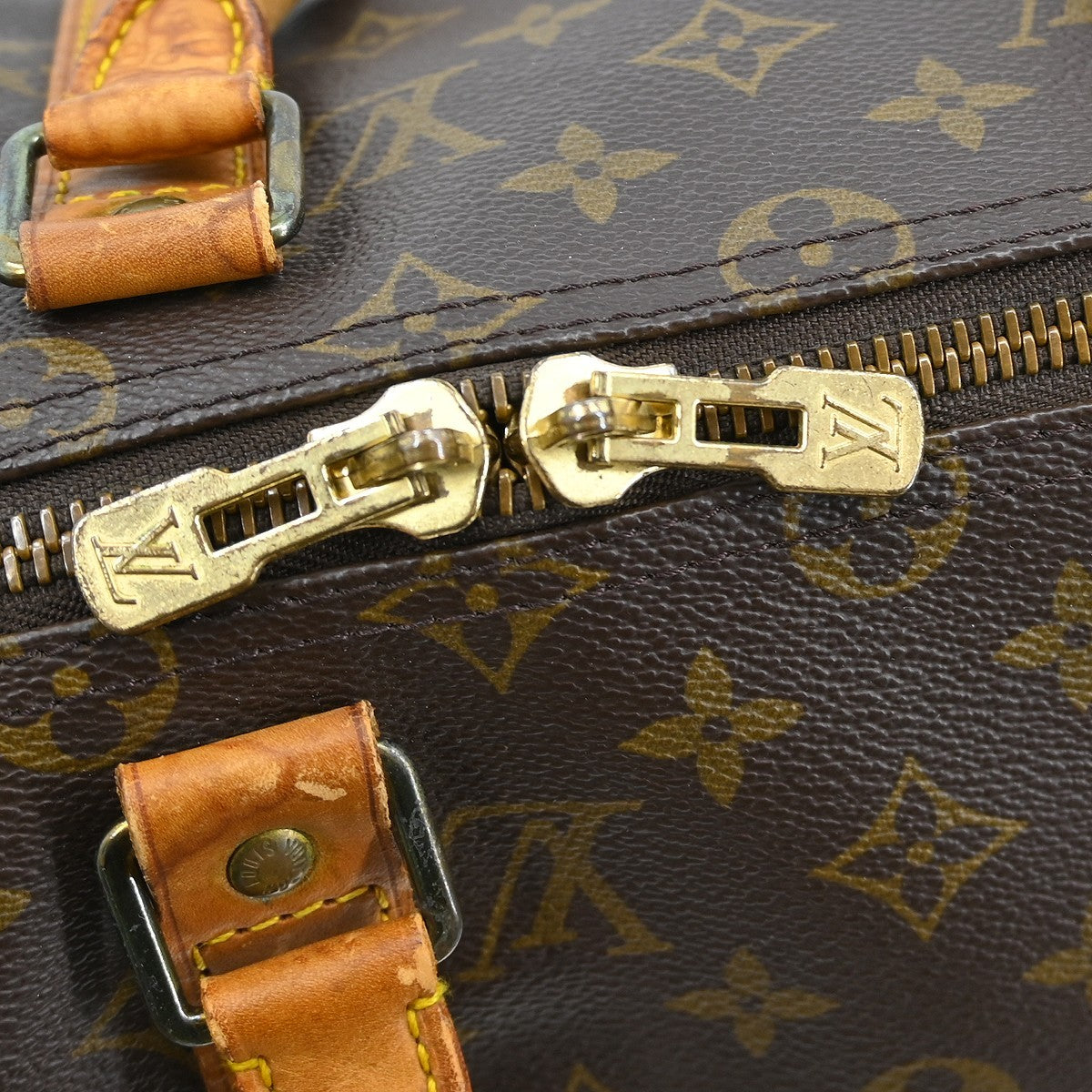 Louis Vuitton Keepall Bag Monogram Canvas Brown Canvas Travel Bag Bag (Pre-Owned)