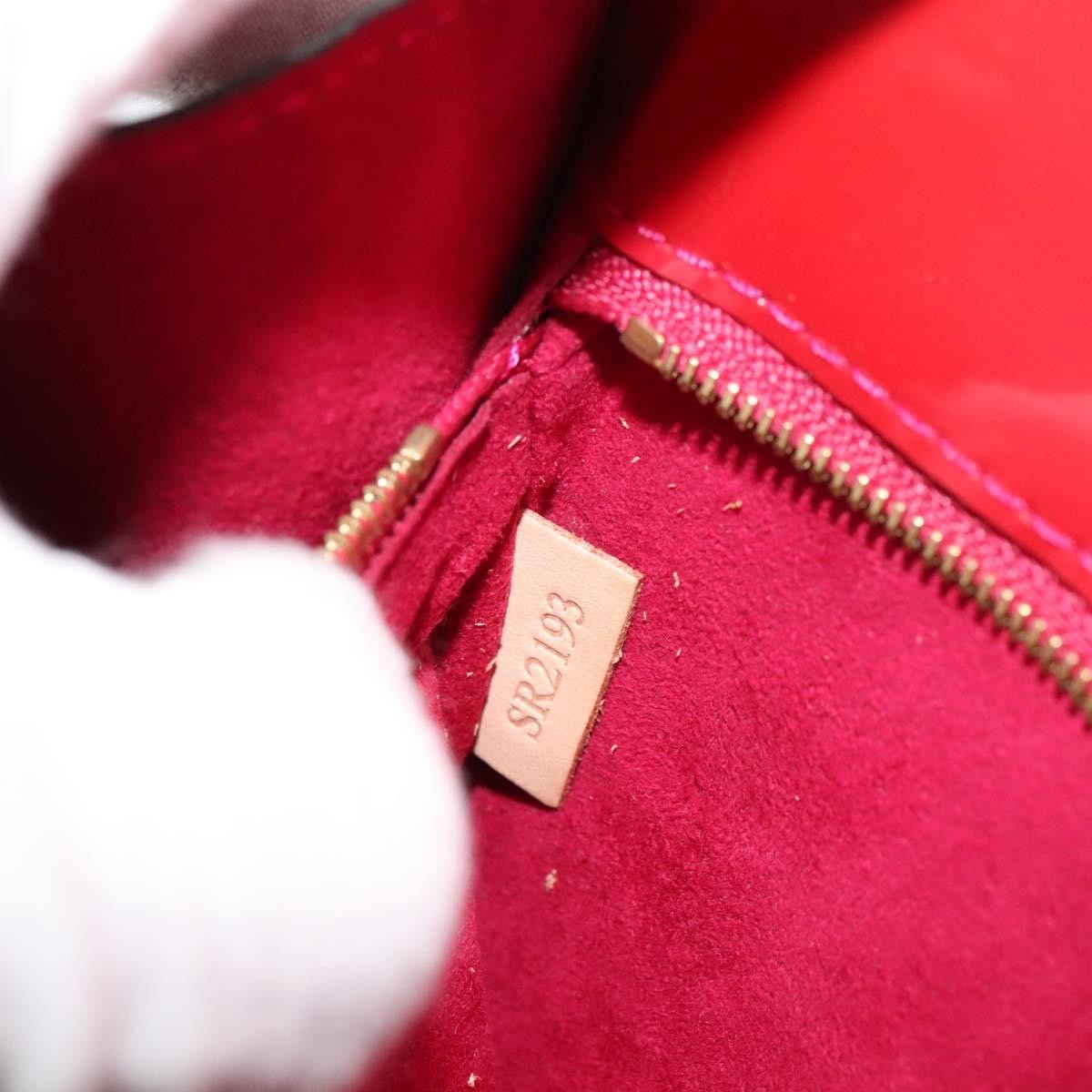 Louis Vuitton Monceau Handbag Vernis Red Patent_Leather Handbag (Pre-Owned)