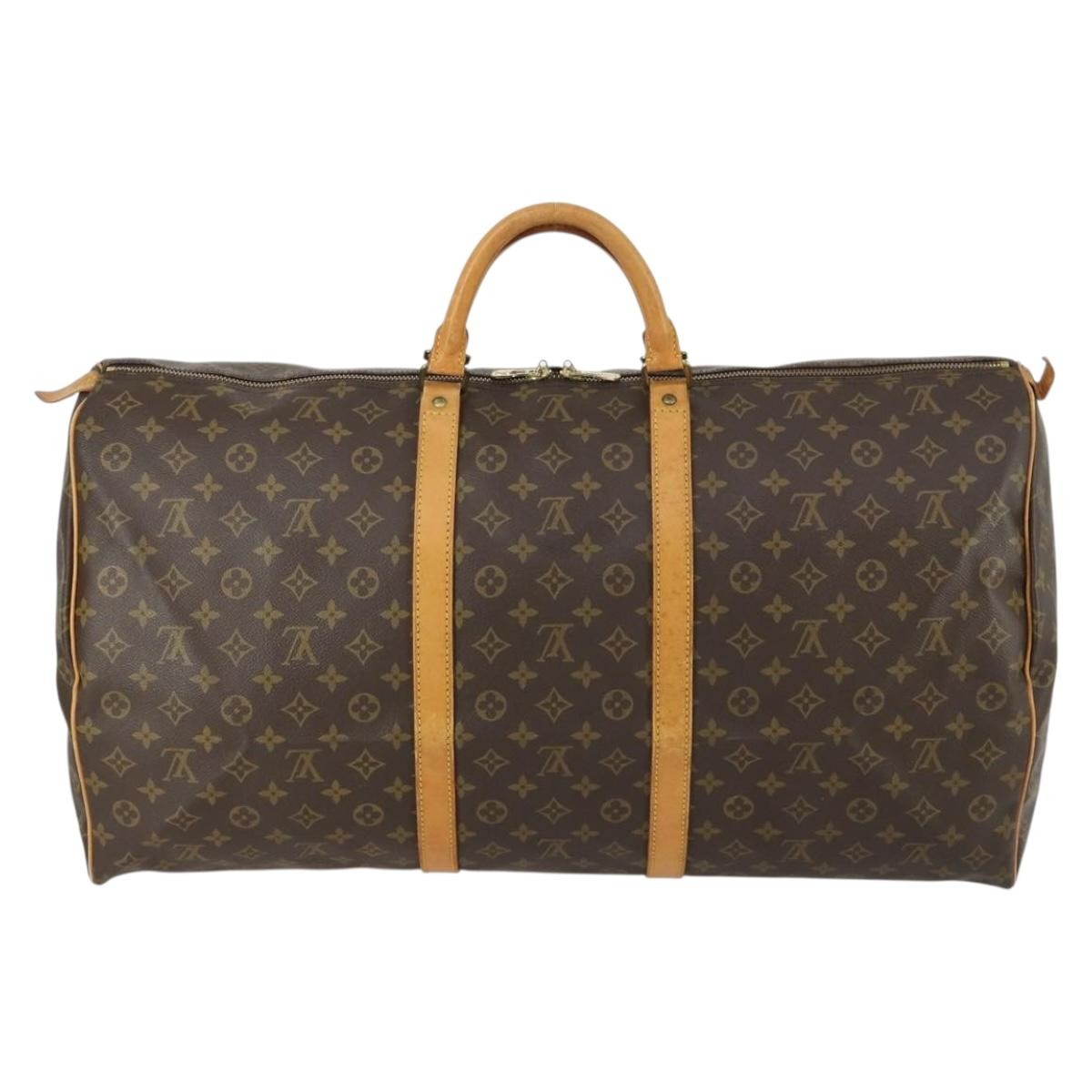 Louis Vuitton Keepall Bag Monogram Canvas Brown Canvas Travel Bag Bag (Pre-Owned)