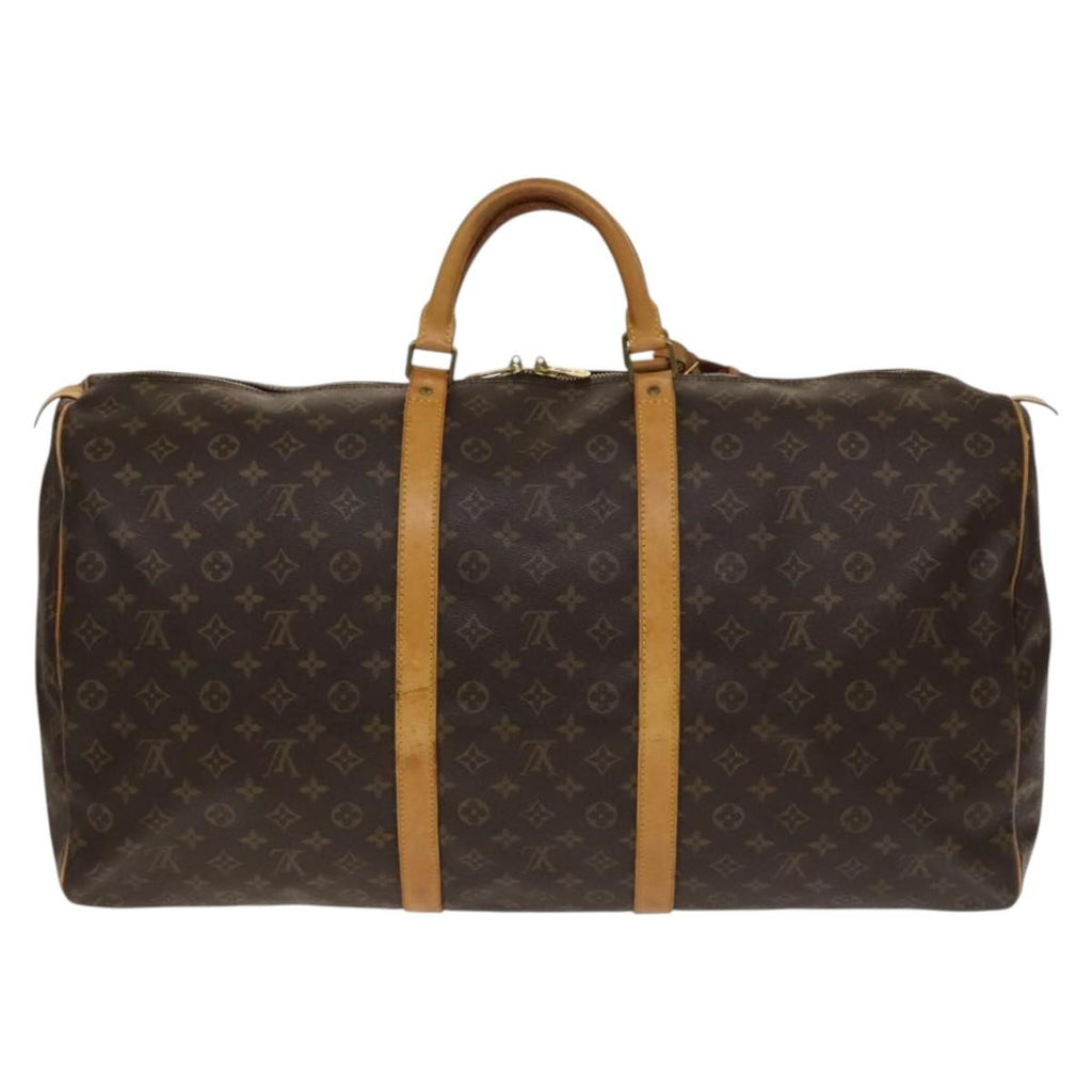 Louis Vuitton Keepall Bag Monogram Canvas Brown Canvas Travel Bag Bag (Pre-Owned)
