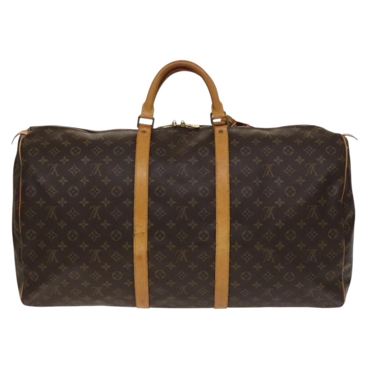 Louis Vuitton Keepall Bag Monogram Canvas Brown Canvas Travel Bag Bag (Pre-Owned)