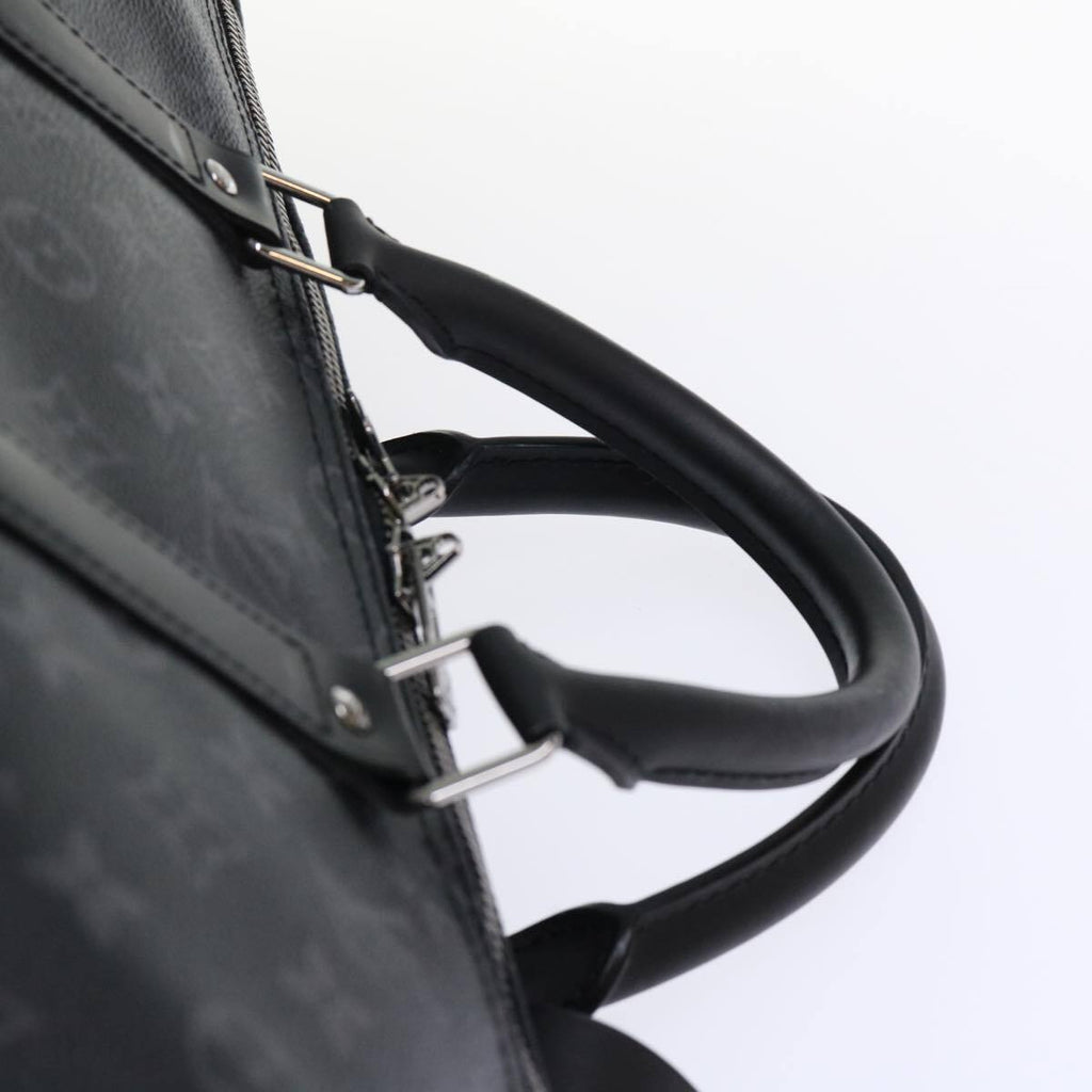 Louis Vuitton Keepall Bandouliere Bag Monogram Eclipse Split Canvas Black Canvas Bag (Pre-Owned)