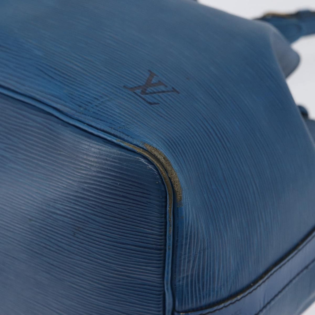 Louis Vuitton Petit Noe Nm Handbag Epi Leather Blue Leather Shoulder Bag Bag (Pre-Owned)