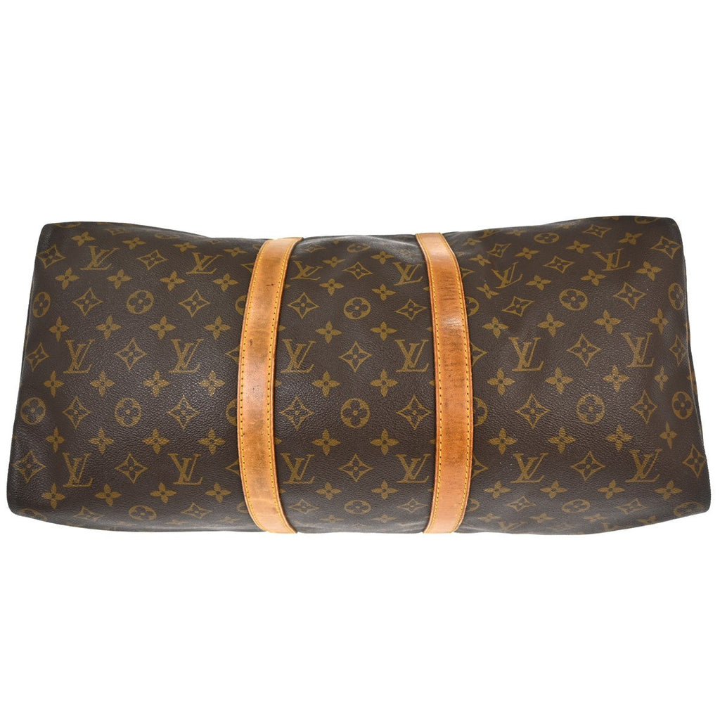 Louis Vuitton Keepall Bag Monogram Canvas Brown Canvas Travel Bag Bag (Pre-Owned)