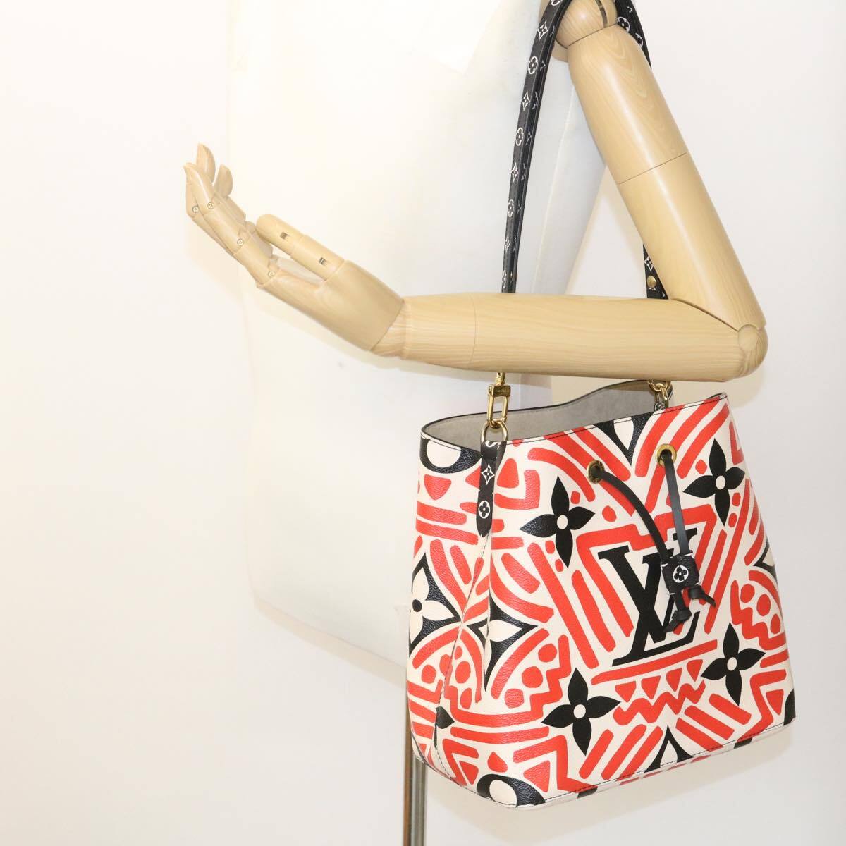 Louis Vuitton Neonoe Handbag Limited Edition Crafty Monogram Giant Red Canvas Bag (Pre-Owned)