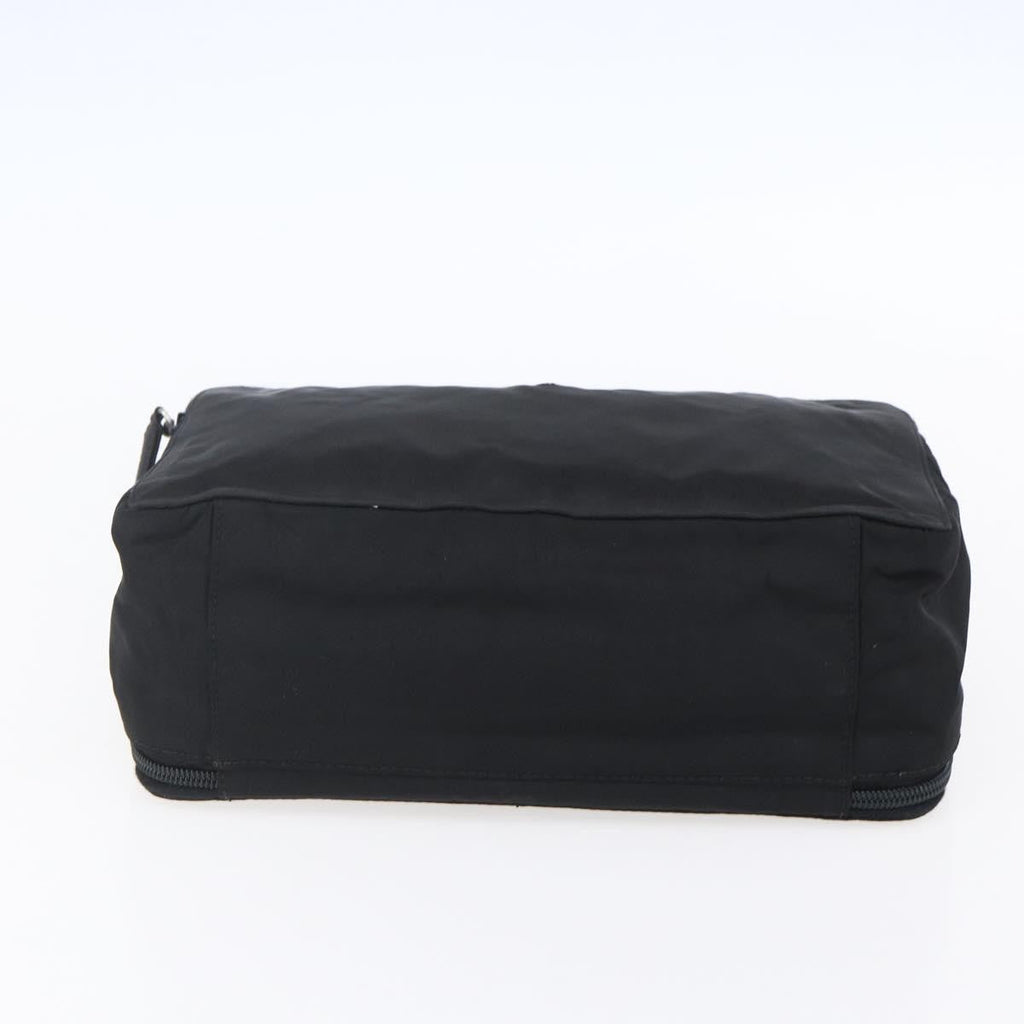 Prada Vintage Handbag Tessuto Black Nylon Handbag (Pre-Owned)
