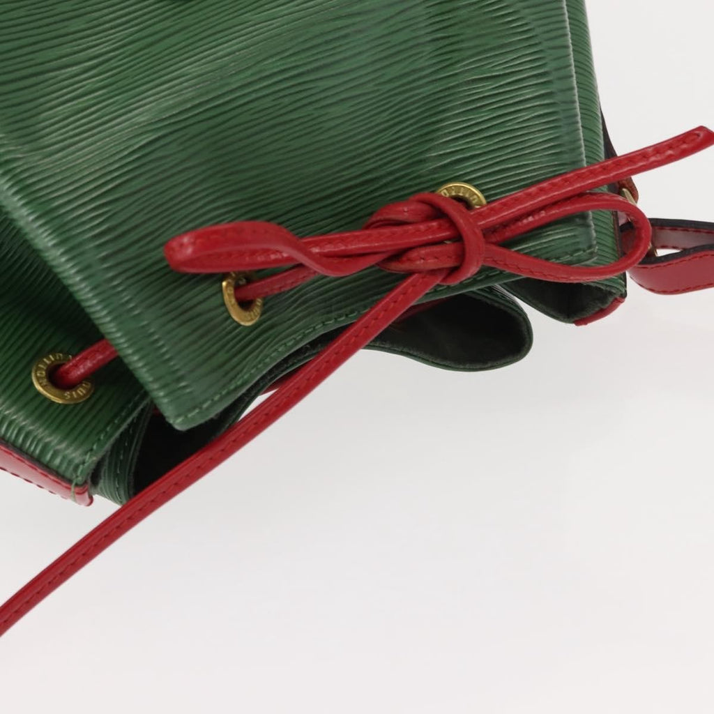 Louis Vuitton Bicolor Petit Noe Handbag Epi Leather Green Leather Shoulder Bag Bag (Pre-Owned)