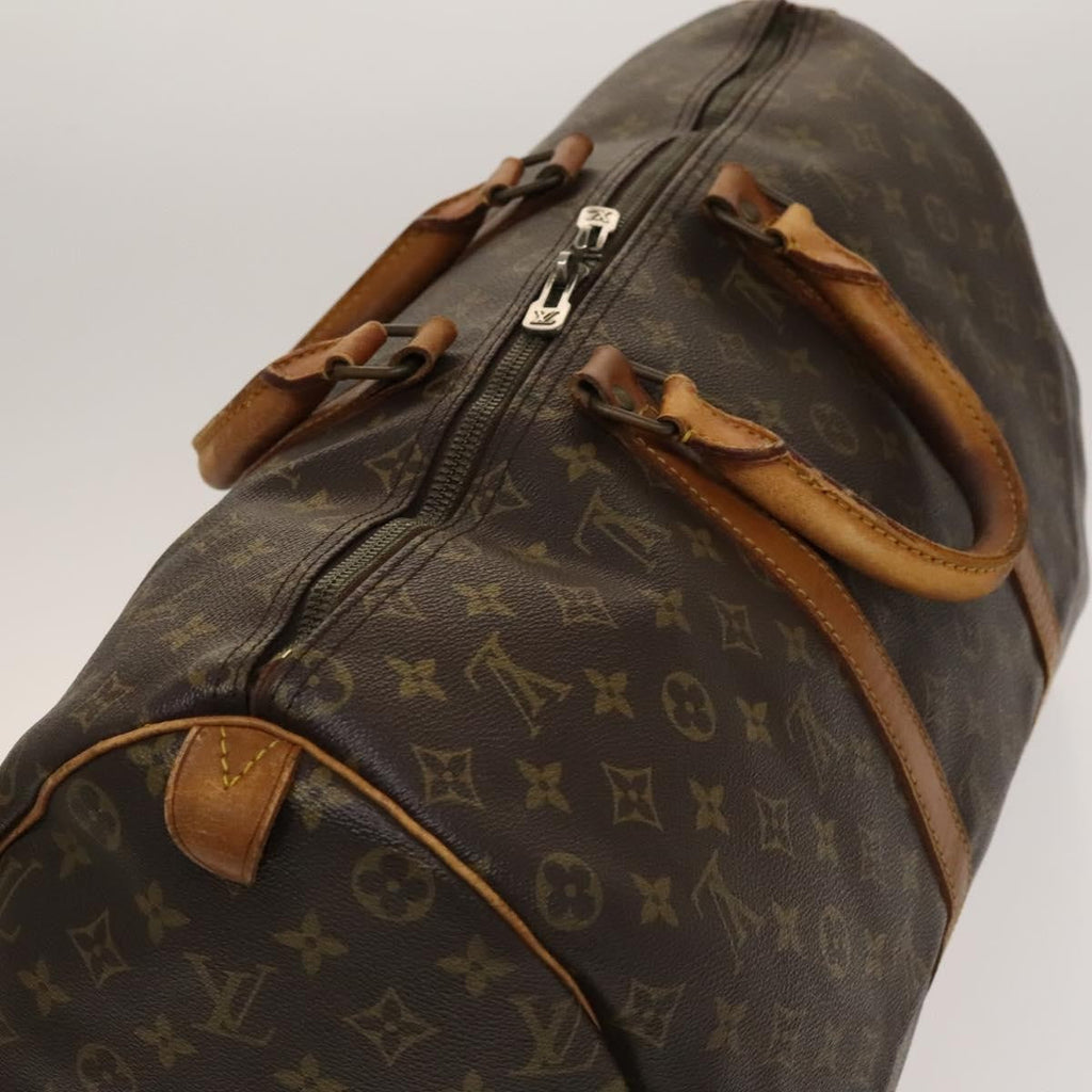 Louis Vuitton Keepall Bag Monogram Canvas Brown Canvas Travel Bag Bag (Pre-Owned)