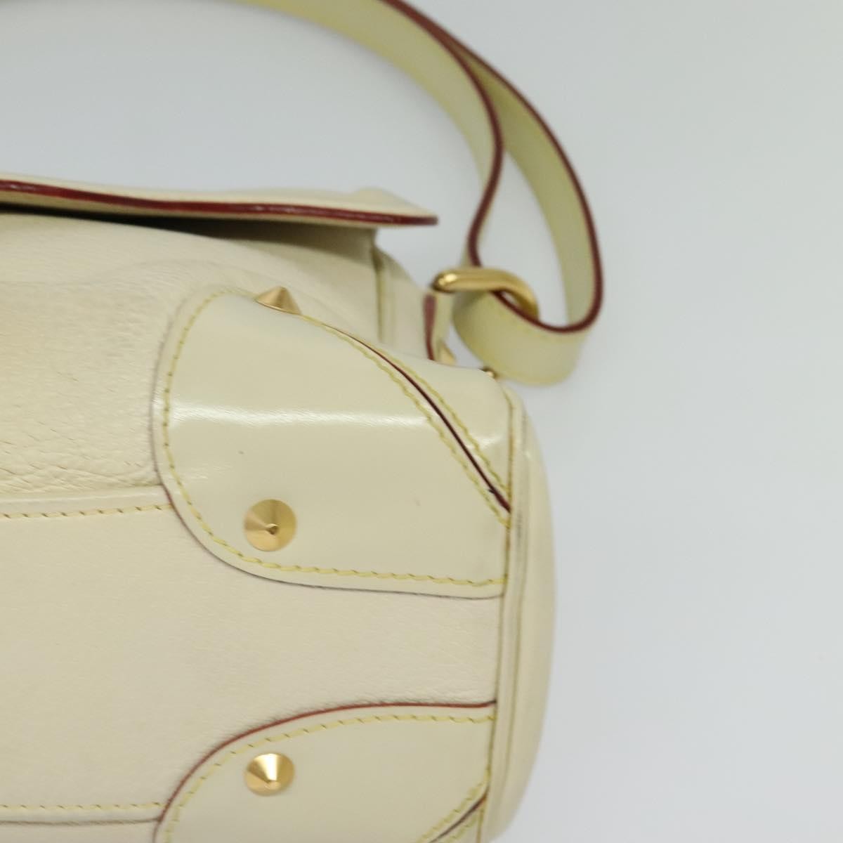 Louis Vuitton Suhali L'essentiel Handbag Leather White Leather Shoulder Bag Bag (Pre-Owned)