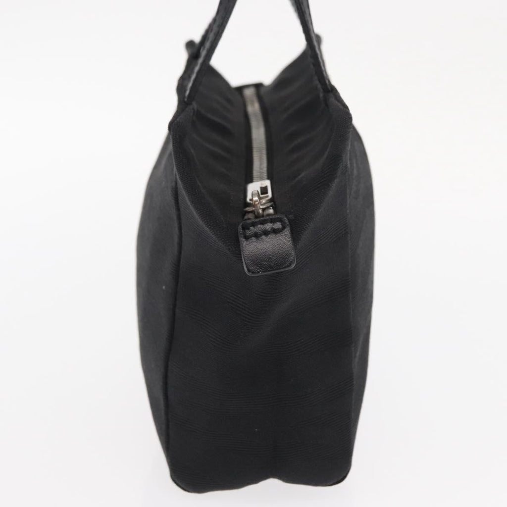 Fendi Vintage Handbag Canvas Black Canvas Handbag (Pre-Owned)