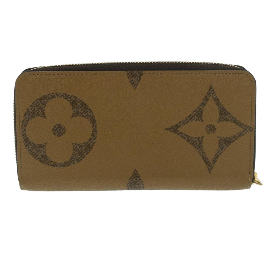 Louis Vuitton Zippy Wallet Nm Monogram Giant Reverse Brown Canvas Wallets Accessory (Pre-Owned)
