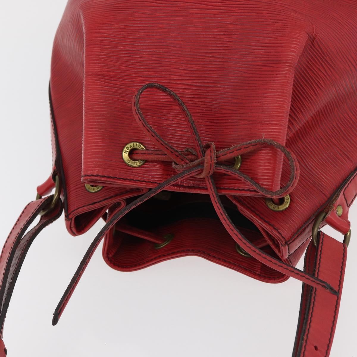 Louis Vuitton Petit Noe Handbag Epi Leather Red Leather Shoulder Bag Bag (Pre-Owned)