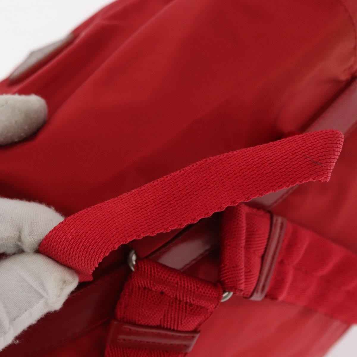 Prada Double Front Pocket Backpack Tessuto Red Nylon Backpack Bag (Pre-Owned)