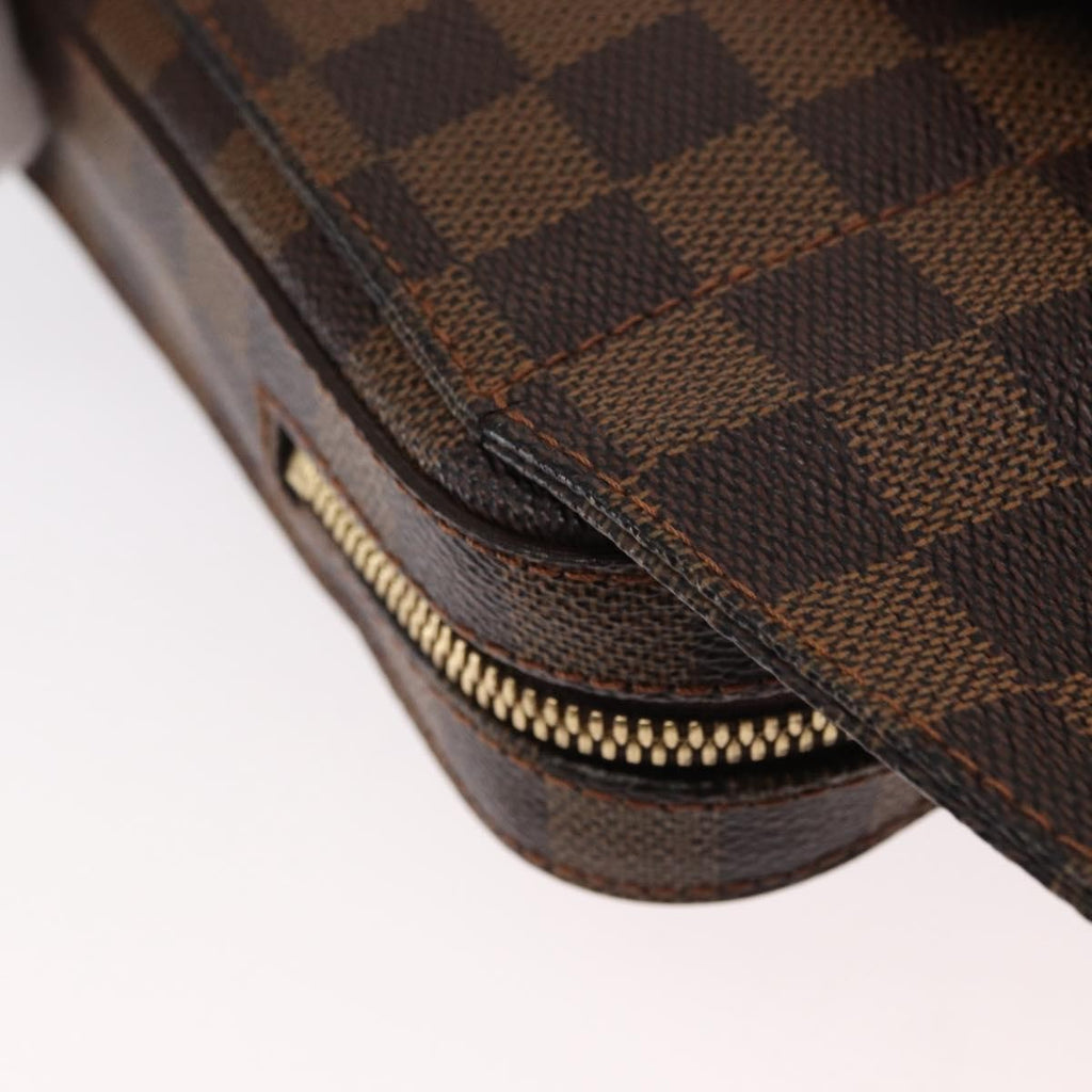 Louis Vuitton Geronimos Waist Bag Damier Brown Canvas Shoulder Bag Bag (Pre-Owned)