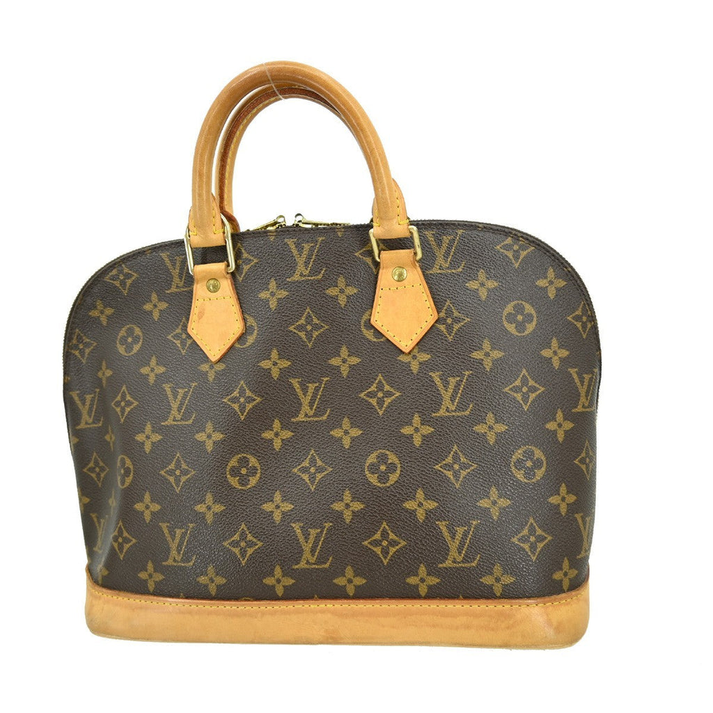 Louis Vuitton Alma Handbag Monogram Canvas Brown Canvas Handbag (Pre-Owned)