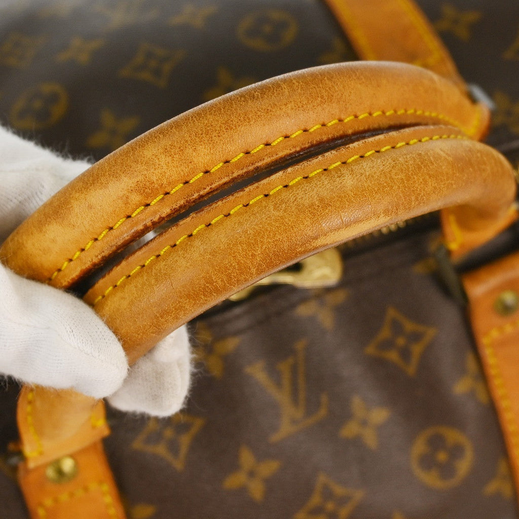 Louis Vuitton Keepall Bag Monogram Canvas Brown Canvas Travel Bag Bag (Pre-Owned)