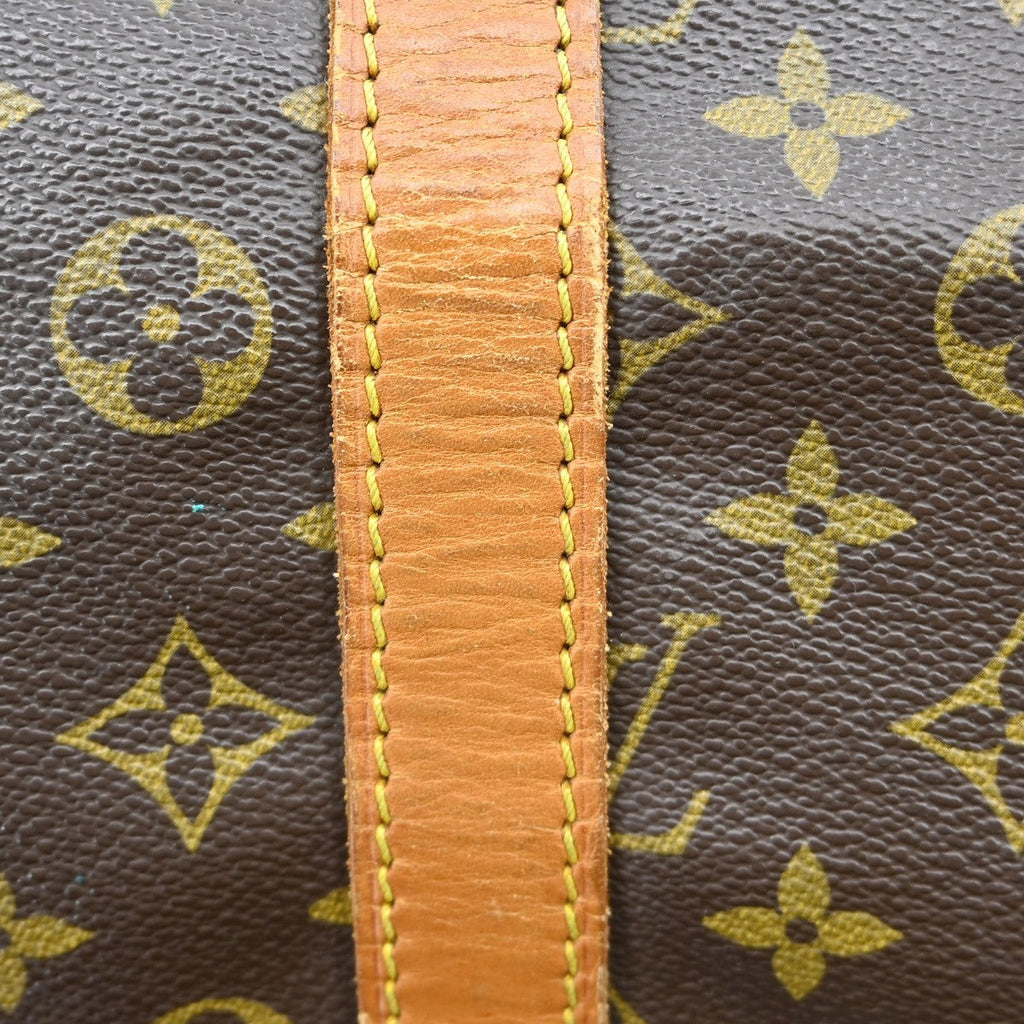 Louis Vuitton Keepall Bag Monogram Canvas Brown Canvas Travel Bag Bag (Pre-Owned)