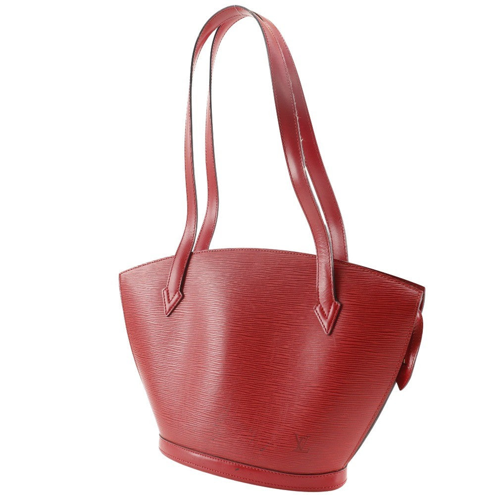 Louis Vuitton Saint Jacques Handbag Epi Leather Red Leather Shoulder Bag Bag (Pre-Owned)