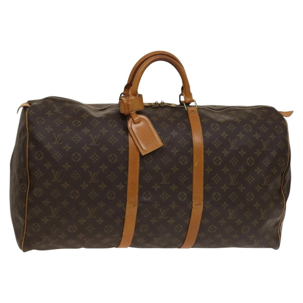 Louis Vuitton Keepall Bag Monogram Canvas Brown Canvas Travel Bag Bag (Pre-Owned)