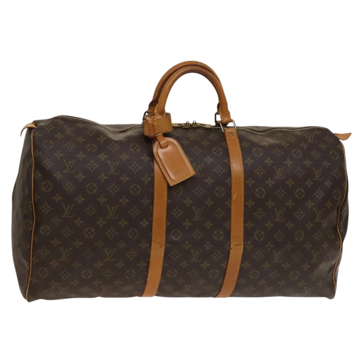 Louis Vuitton Keepall Bag Monogram Canvas Brown Canvas Travel Bag Bag (Pre-Owned)