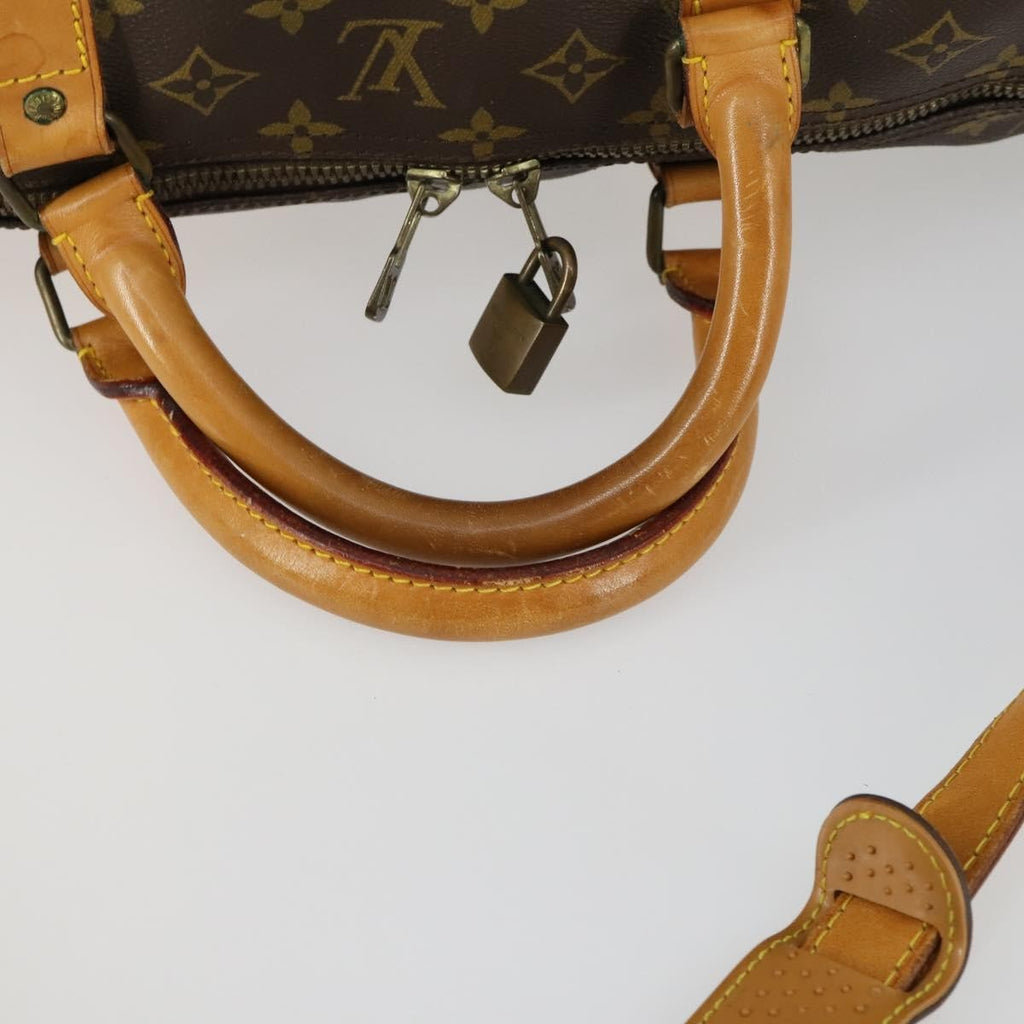 Louis Vuitton Keepall Bandouliere Bag Monogram Canvas Brown Canvas Travel Bag Bag (Pre-Owned)