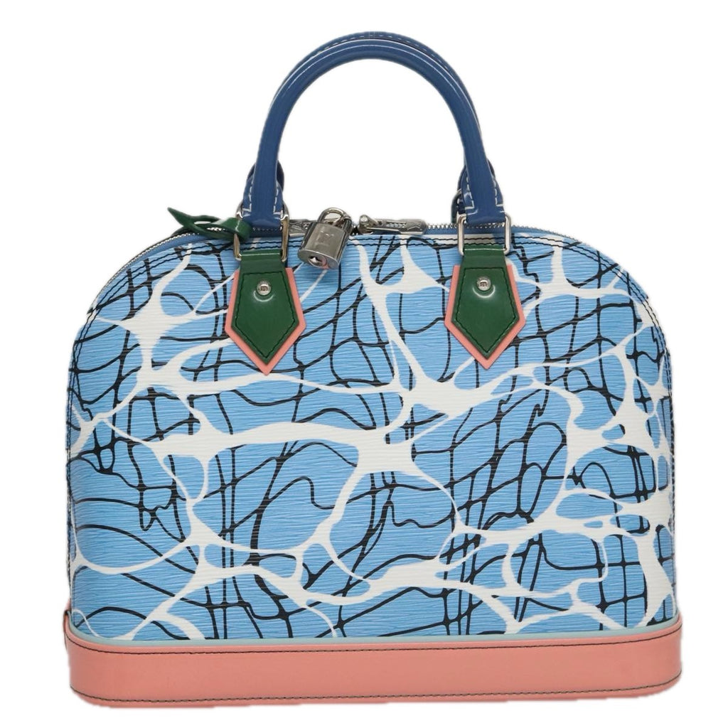 Louis Vuitton Alma Handbag Limited Edition Print Epi Leather Blue Leather Handbag (Pre-Owned)