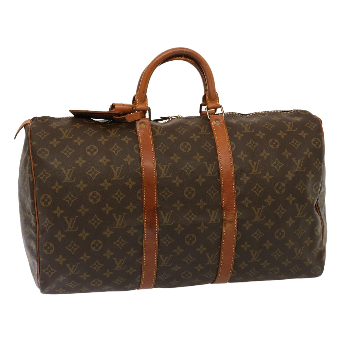 Louis Vuitton Keepall Bag Monogram Canvas Brown Canvas Travel Bag Bag (Pre-Owned)