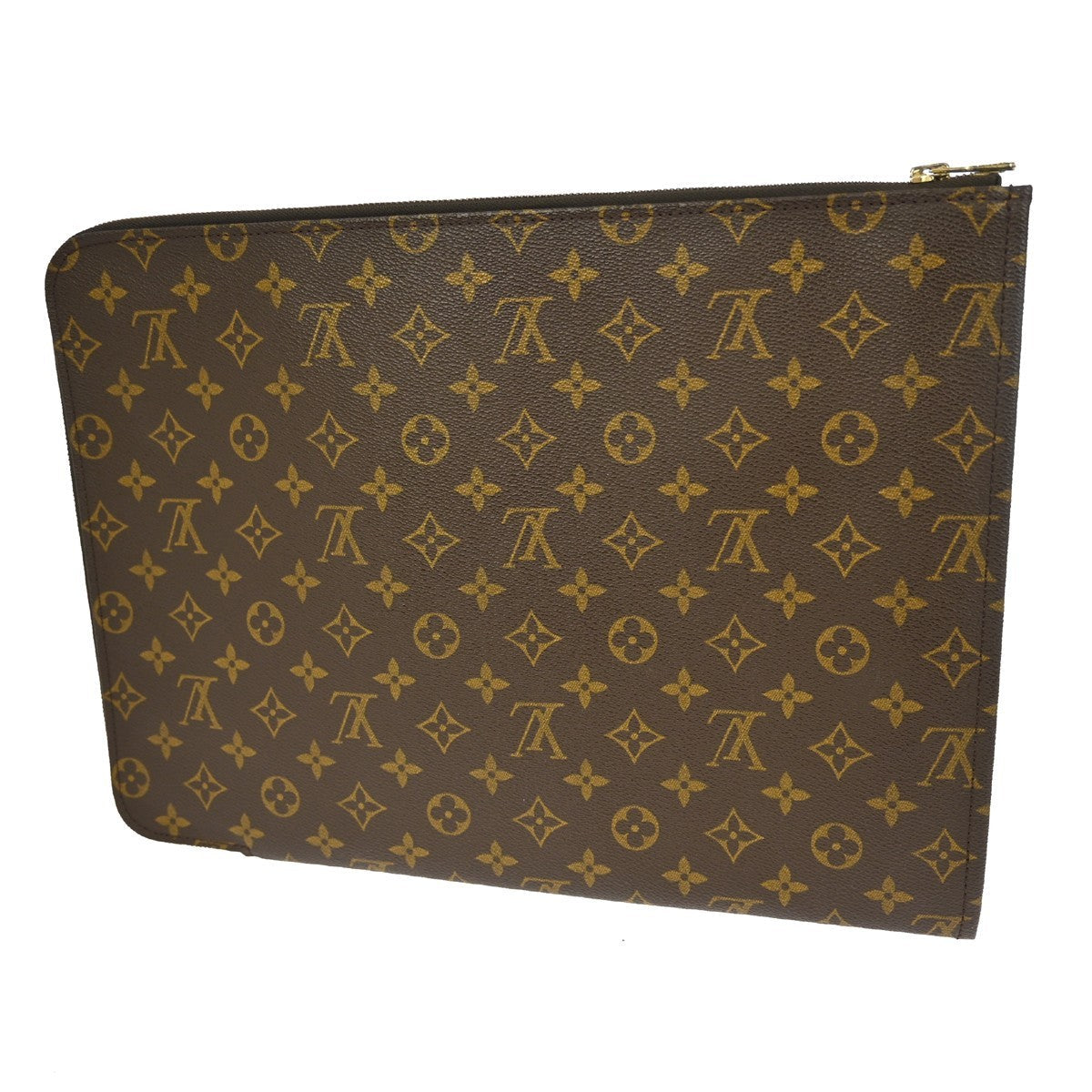 Louis Vuitton Poche Documents Monogram Canvas Brown Canvas Clutche & Pouche Bag (Pre-Owned)