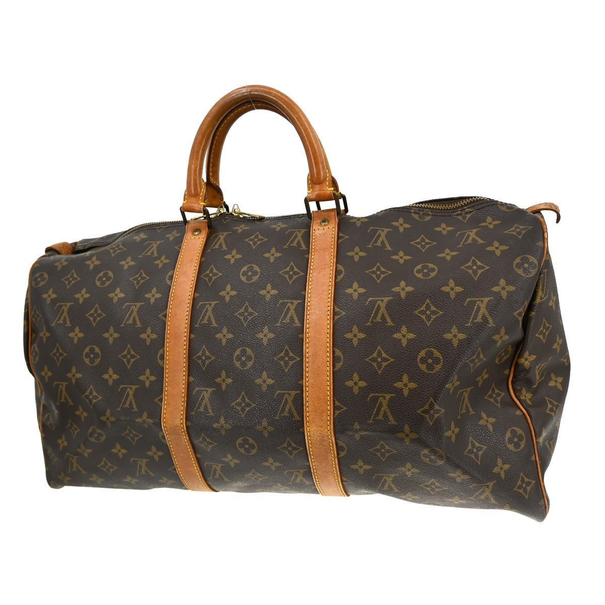 Louis Vuitton Keepall Bag Monogram Canvas Brown Canvas Travel Bag Bag (Pre-Owned)