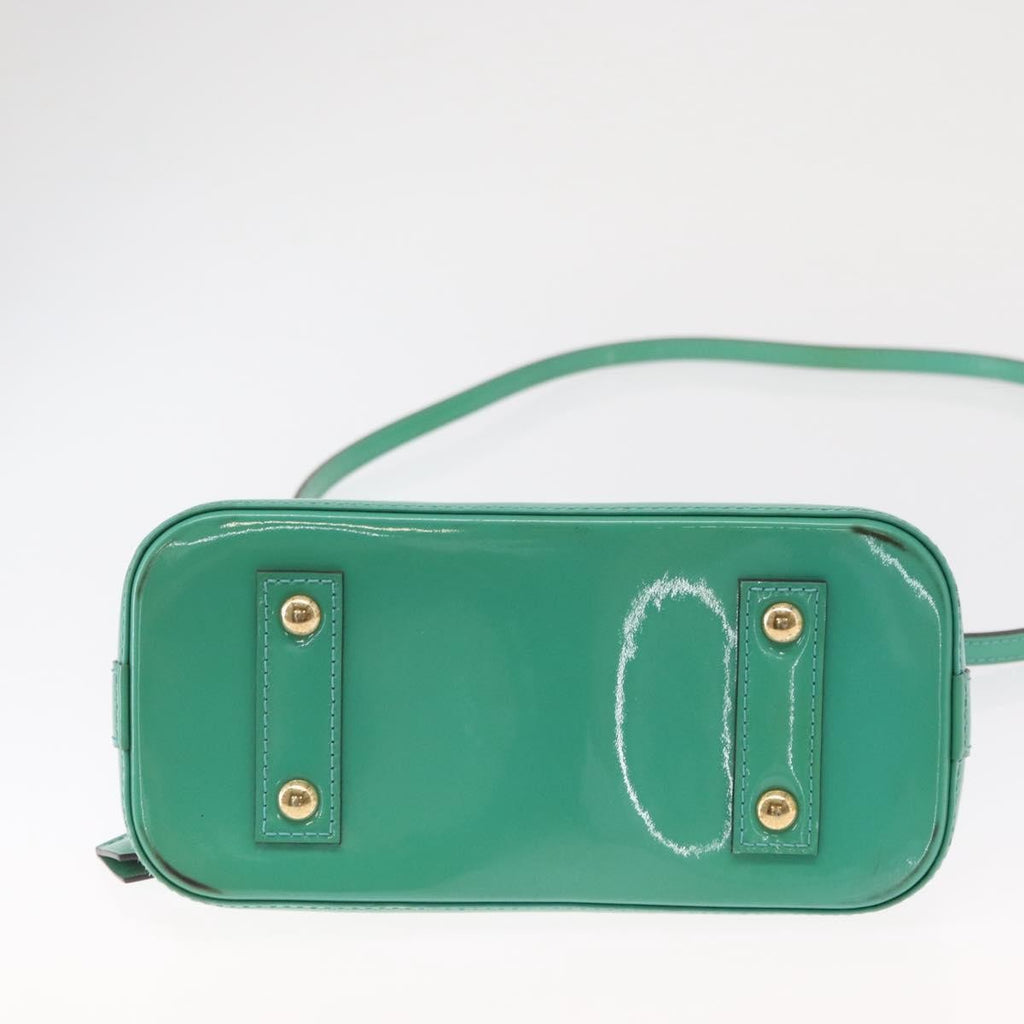 Louis Vuitton Alma Handbag Monogram Vernis Blue Patent_Leather Handbag (Pre-Owned)