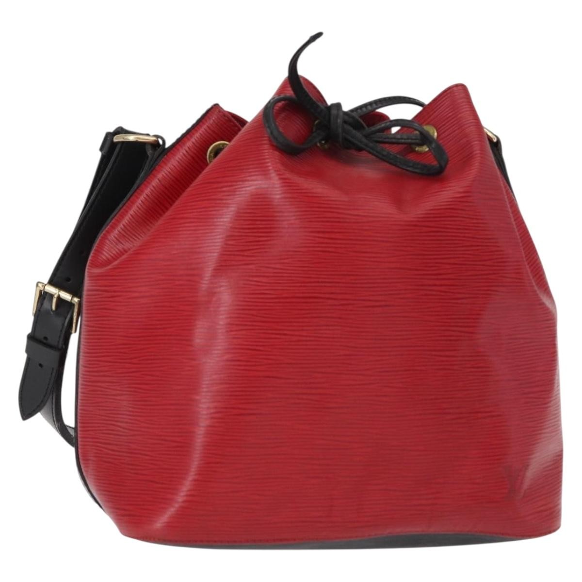 Louis Vuitton Bicolor Petit Noe Handbag Epi Leather Red Leather Shoulder Bag Bag (Pre-Owned)
