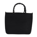 Gucci Convertible Bamboo Zip Tote Nylon Black Nylon Tote Bag Bag (Pre-Owned)