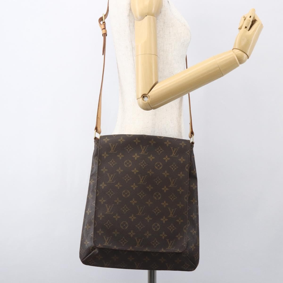 Louis Vuitton Musette Salsa Handbag Monogram Canvas Brown Canvas Shoulder Bag Bag (Pre-Owned)