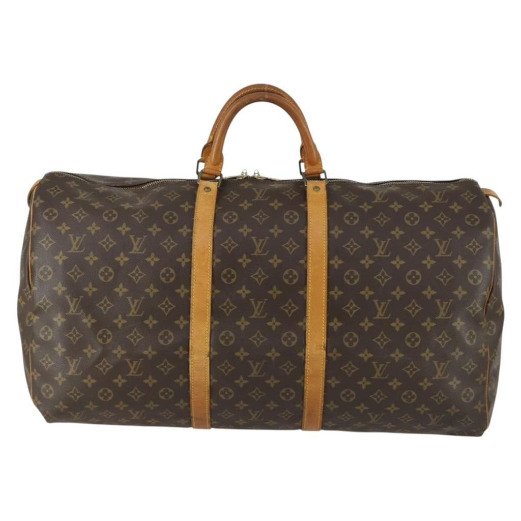 Louis Vuitton Keepall Bag Monogram Canvas Brown Canvas Travel Bag Bag (Pre-Owned)